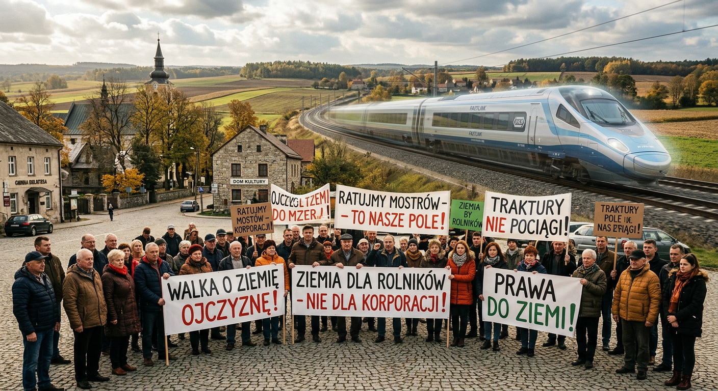 Budowa linii kolejowej do CPK. Mieszkańcy Mazowsza protestują
