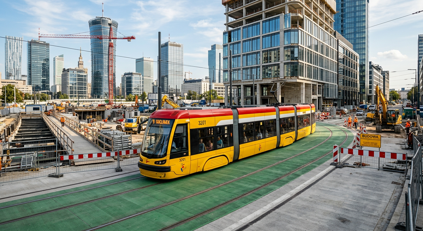 Budowa linii tramwajowej do Wilanowa: Nowy harmonogram prac